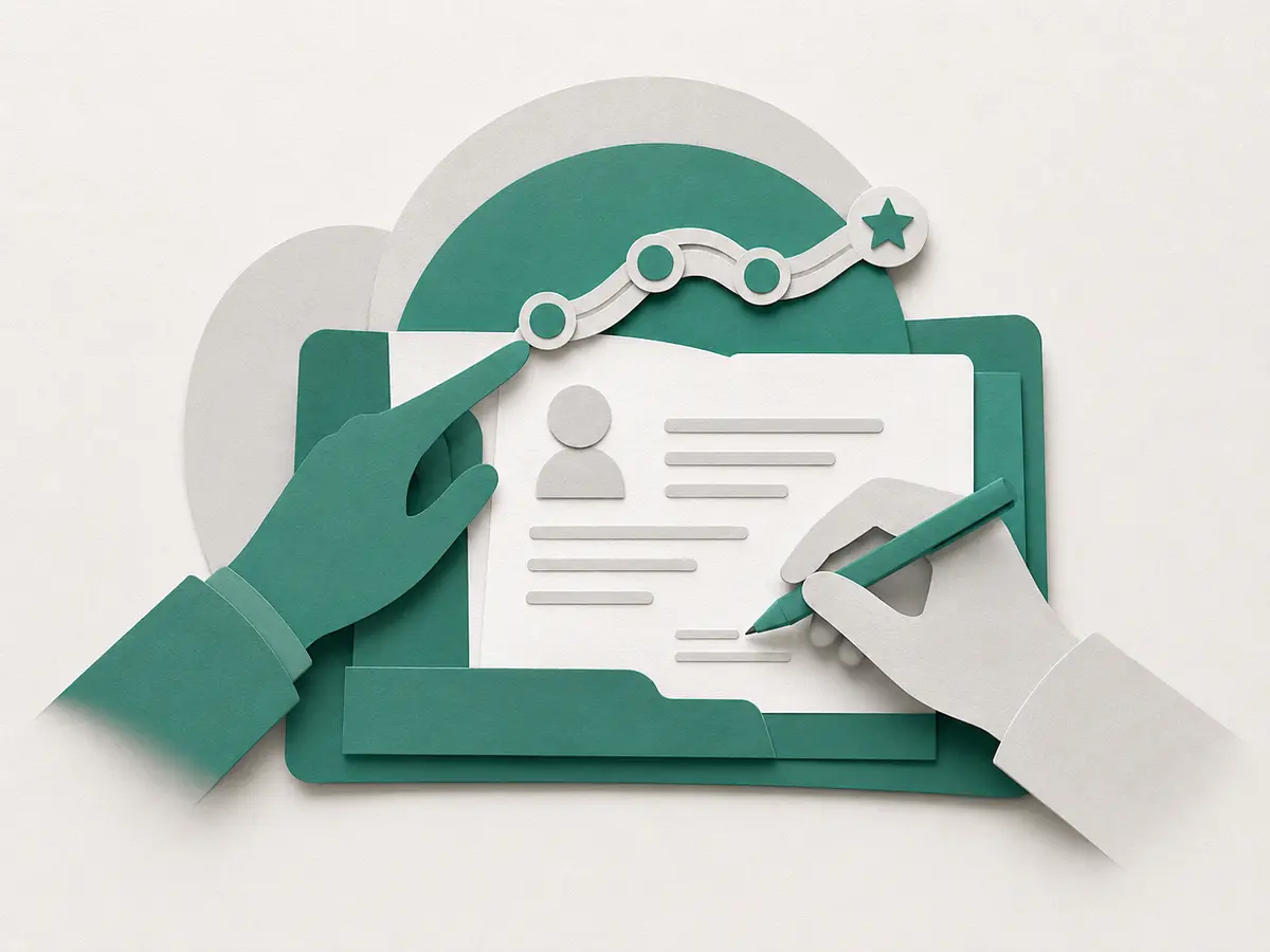 Applicant and migration agent working together on a visa application